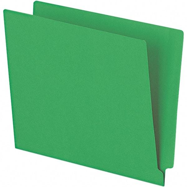 Pendaflex - 10-1/8 x 12-1/4", Letter Size, Green, File Folders with End Tab - 11 Point Stock, Straight Tab Cut Location - Americas Tooling