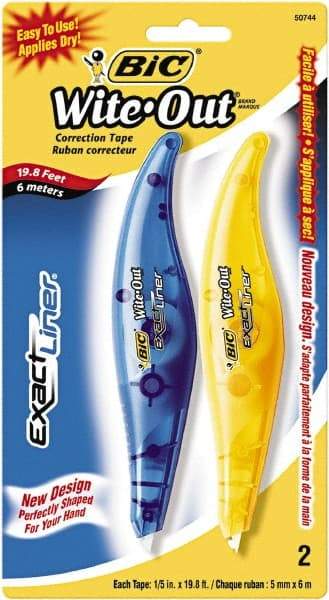 Bic - 1/5" x 236" Correction Tape Non-Refillable - Americas Tooling