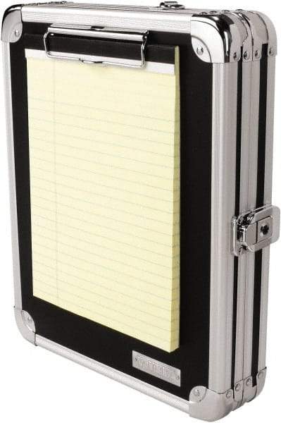 Vaultz - 9-3/4" Long x 2" Wide, Clip Board - Black - Americas Tooling