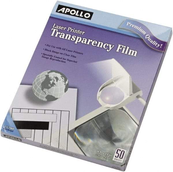 Apollo - Transparency Films & Sleeves Audio Visual Conference Accessory Type: Transparency Sleeves For Use With: Laser Copiers; Laser Printers - Americas Tooling