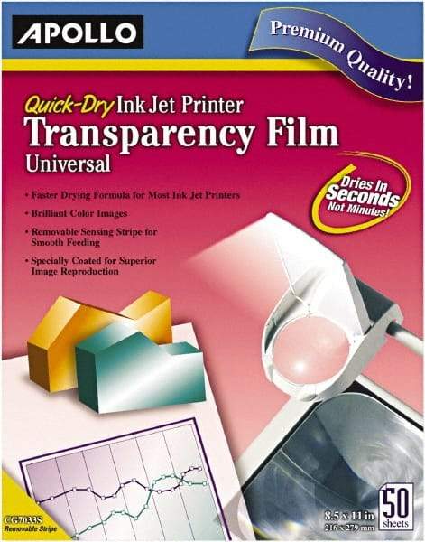 Apollo - Transparency Films & Sleeves Audio Visual Conference Accessory Type: Transparency Sleeves For Use With: Inkjet Printers; Copiers - Americas Tooling