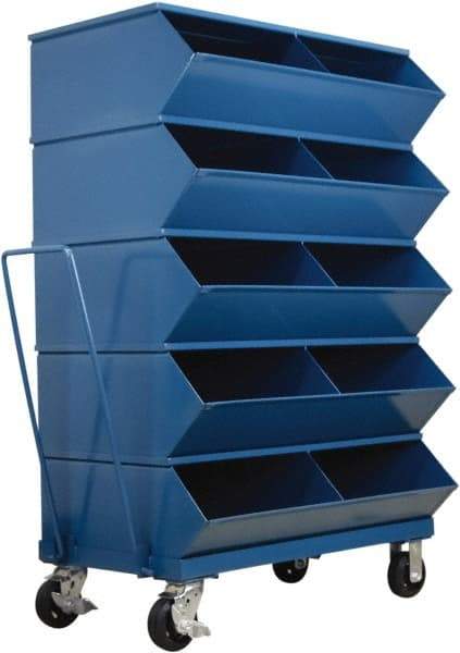 Stackbin - 5 Bin, Shelving Unit with Openings & Base - 37" Wide x 58-5/8" High - Americas Tooling