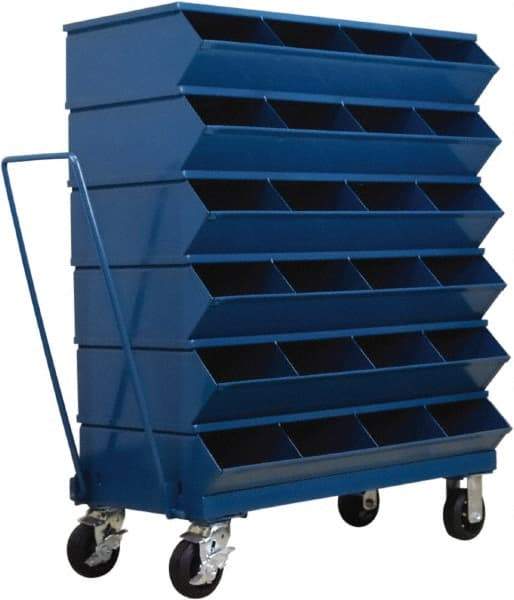 Stackbin - 6 Bin, Shelving Unit with Openings & Base - 37" Wide x 46-7/8" High - Americas Tooling