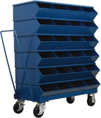 Stackbin - 6 Bin, Shelving Unit with Openings & Base - 37" Wide x 46-7/8" High - Americas Tooling