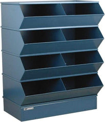 Stackbin - 4 Bin, Shelving Unit with Openings & Base - 37" Wide x 44" High - Americas Tooling