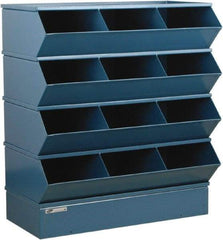 Stackbin - 4 Bin, Shelving Unit with Openings & Base - 37" Wide x 44" High - Americas Tooling