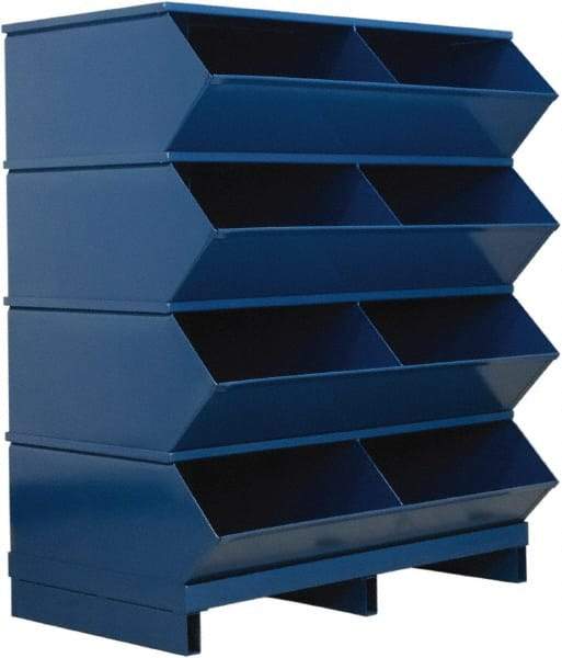 Stackbin - 4 Bin, Shelving Unit with Openings & Base - 37" Wide x 46" High - Americas Tooling