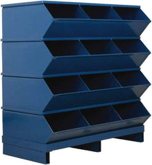 Stackbin - 4 Bin, Shelving Unit with Openings & Base - 37" Wide x 38" High - Americas Tooling