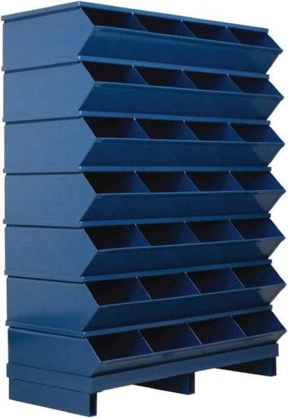 Stackbin - 7 Bin, Shelving Unit with Openings & Base - 37" Wide x 50-7/8" High - Americas Tooling