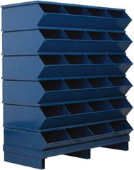 Stackbin - 6 Bin, Shelving Unit with Openings & Base - 37" Wide x 44" High - Americas Tooling