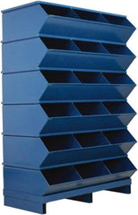 Stackbin - 6 Bin, Shelving Unit with Openings & Base - 37" Wide x 55-3/4" High - Americas Tooling