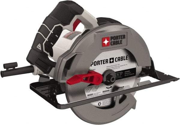 Porter-Cable - 15 Amps, 7-1/4" Blade Diam, 5,500 RPM, Electric Circular Saw - 120 Volts, 6' Cord Length, 5/8" Arbor Hole, Right Blade - Americas Tooling