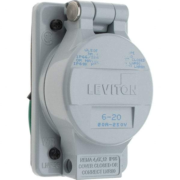 Leviton - Straight Blade Receptacles   Receptacle Type: Single Receptacle    Grade: Industrial - Americas Tooling