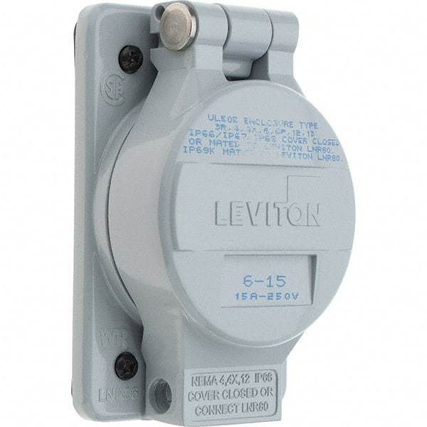 Leviton - Straight Blade Receptacles   Receptacle Type: Single Receptacle    Grade: Industrial - Americas Tooling