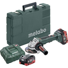 Metabo - 4-1/2" Wheel Diam, 9,000 RPM, Cordless Angle & Disc Grinder - 5/8-11 Spindle - Americas Tooling