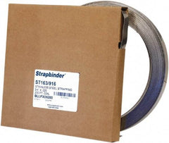 IDEAL TRIDON - Grade 304, Stainless Steel Banding Strap Roll - 5/8" Wide x 0.02" Thick - Americas Tooling