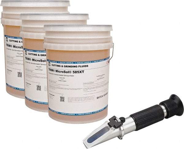 Master Fluid Solutions - Trim MicroSol 585XT, 5 Gal Pail Cutting & Grinding Fluid - Semisynthetic, For Machining - Americas Tooling