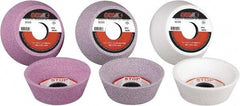 Camel Grinding Wheels - 6" Diam, 1-1/4" Hole Size, 3/4" Overall Thickness, 60 Grit, Type 12 Tool & Cutter Grinding Wheel - Medium Grade, Aluminum Oxide, K Hardness, Vitrified Bond - Americas Tooling