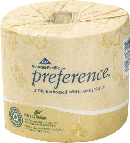 Georgia Pacific - 183' Roll Length Standard Roll Toilet Tissue - 550 Sheets per Roll, 2 Ply, White, Recycled Fiber - Americas Tooling