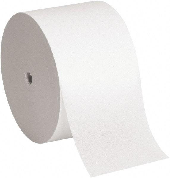 Georgia Pacific - 1,000' Roll Length Coreless Roll Toilet Tissue - 3,000 Sheets per Roll, Single Ply, White, Recycled Fiber - Americas Tooling