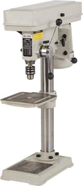 Enco - 254mm Swing, Step Pulley Drill Press - 5 Speed, 1/2 hp, Single Phase - Americas Tooling