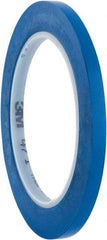 3M - Blue Solid Color Vinyl Tape - 1/4" Wide x 108' Long x 5.2 mil Thick, General Traffic - Americas Tooling