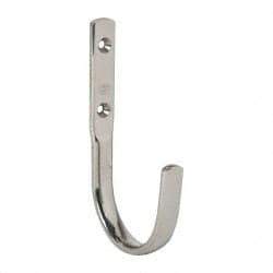 Sugatsune - 5/8" Wide x 4-3/4" High x 15/64" Thick, Wall Hook - 2-11/16" Projection, Polished - Americas Tooling