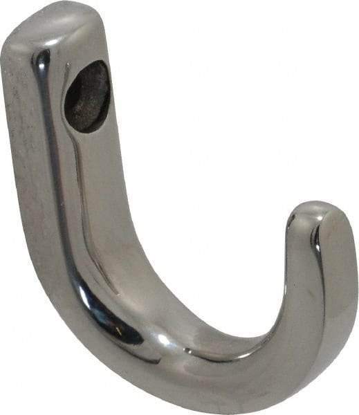 Sugatsune - 23/64" Wide x 1-11/32" High x 7/32" Thick, Wall Hook - 1-3/16" Projection, Polished - Americas Tooling