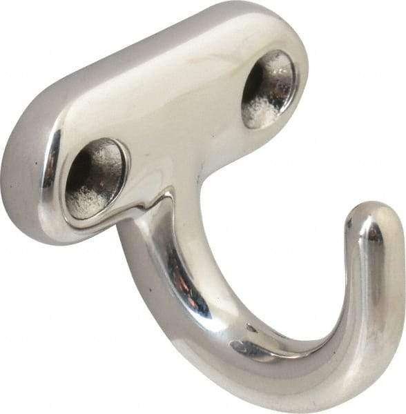 Sugatsune - 1-3/32" Wide x 1" High x 5/32" Thick, Wall Hook - 1" Projection, Polished - Americas Tooling