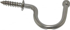 Sugatsune - 1-3/8" High x 11/64" Thick, Coat & Hat Hooks - 1-17/32" Projection, Polished - Americas Tooling