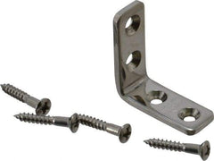 Sugatsune - 1-7/32" Long x 15/32" Wide, 18-8 Stainless Steel, Corner Brackets - Americas Tooling