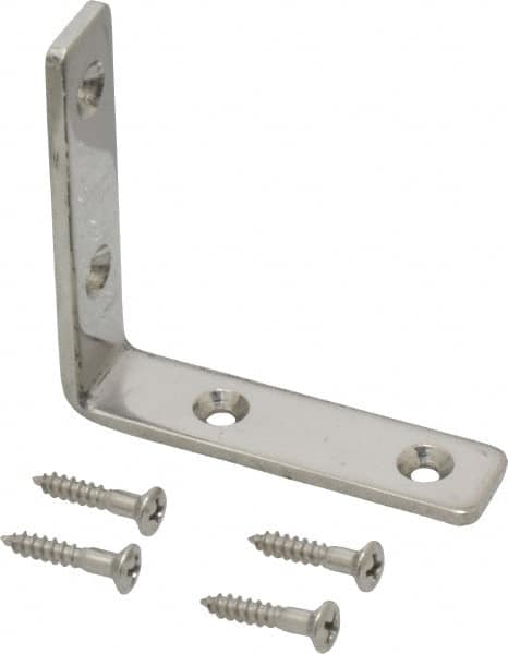 Sugatsune - 2-13/32" Long x 19/32" Wide, 18-8 Stainless Steel, Corner Brackets - Americas Tooling