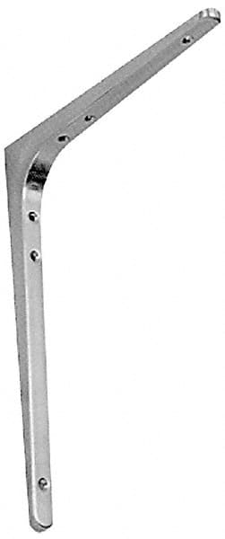 Sugatsune - 78 Lb Capacity, Satin Stainless Steel Coated, Shelf Bracket - 9-7/16" Long, 11-7/8" Wide - Americas Tooling