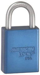 American Lock - Keyed Alike Conductive Lockout Padlock - 3" Shackle Clearance, 1/4" Shackle Diam, 1.8" Body Height x 1-1/2" Body Width, Green, 5 Pins - Americas Tooling