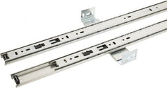 Knape & Vogt - 22" Slide Length, Chrome Variable-Height Pencil Drawer Slide - 3/4" Wide - Americas Tooling