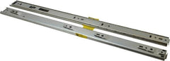 Knape & Vogt - 20" Slide Length, 15" Travel Length, Chrome Drawer Slide - Chrome Finish - Americas Tooling