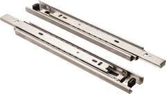 Knape & Vogt - 22" Slide Length, Chrome Box or Vertical File Drawer Slide - 18" Wide, Chrome Finish - Americas Tooling