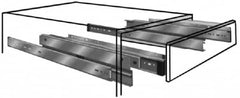 Knape & Vogt - 28" Slide Length, Chrome Drawer Slide - 30" Wide, Chrome Finish - Americas Tooling