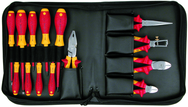 14 Piece - Insulated Pliers; Cutters; Slotted & Phillips Screwdrivers; in Zipper Carry Case - Americas Tooling