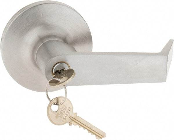 Yale - Fire Rated, Entry Lever Lock with 3-1/2" Rose - Chrome (26D) Finish, Grade 1 - Americas Tooling