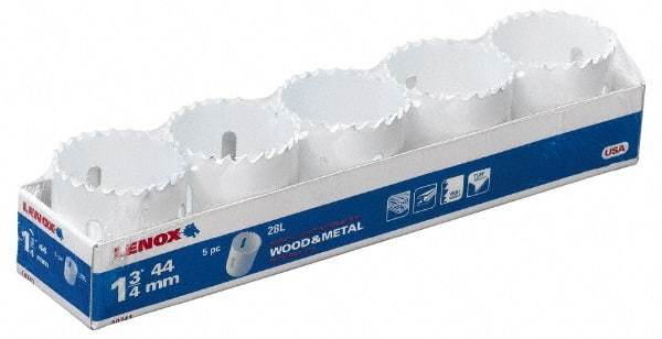 Lenox - 1-3/4" Diam, 1-1/2" Cutting Depth, Hole Saw - Bi-Metal Saw, Toothed Edge - Americas Tooling