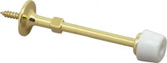 Stanley - 2-15/16" Projection Solid Door Stop - Wall Mount, Bright Brass Finish - Americas Tooling