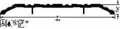 Pemko - 36" Long x 6" Wide x 1/2" High, Saddle Threshold - Gray PemKote Skid Resistant Surface - Americas Tooling