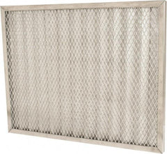 Made in USA - 16" Noml Height x 20" Noml Width x 1" Noml Depth, 71% Capture Efficiency, Permanent Air Filter - MERV 7, Aluminum Cloth & Mesh, Integrated Aluminum Frame, 300 Max FPM, 640 CFM, For Any Unit - Americas Tooling