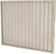 Made in USA - 20" Noml Height x 25" Noml Width x 1" Noml Depth, 71% Capture Efficiency, Permanent Air Filter - MERV 7, Aluminum Cloth & Mesh, Integrated Aluminum Frame, 300 Max FPM, 800 CFM, For Any Unit - Americas Tooling