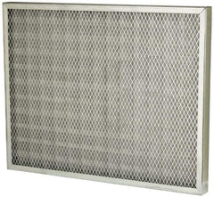 Made in USA - 20" Noml Height x 25" Noml Width x 2" Noml Depth, Permanent Air Filter - Steel, Integrated Steel Frame, 500 Max FPM, 1,750 CFM, For Large Particle Removal Applications - Americas Tooling