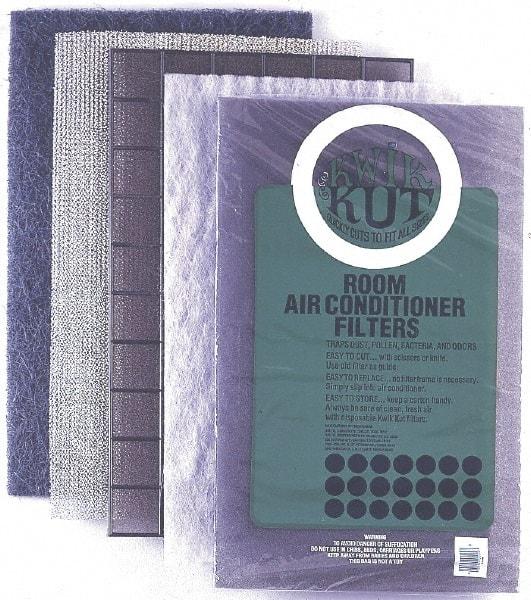 PrecisionAire - 15" High x 24" Wide x 1/2" Deep, Neoprene Coated Natural Hair Air Filter Media Pad - MERV 4, 20 to 30% Capture Efficiency, 60 to 80 Arrestance Efficiency, 300 Max FPM, 180°F Max, Use with Window Air Conditioners - Americas Tooling