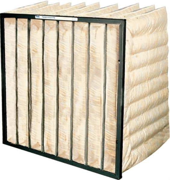 PrecisionAire - 24" Noml Height x 20" Noml Width x 22" Noml Depth, Polyester & Micro-Glass Bag Air Filter - MERV 11, 60 to 65% Capture Efficiency, Steel Frame, 180°F Max, Use with Universal Holding Frames - Americas Tooling