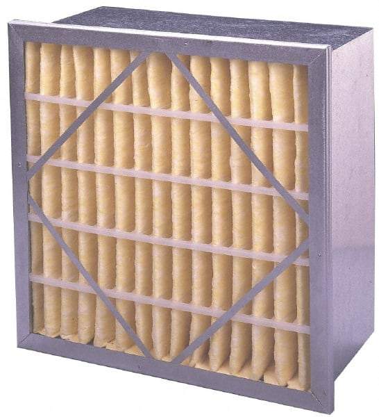 PrecisionAire - 12" Noml Height x 24" Noml Width x 12" Noml Depth, 65% Capture Efficiency, Rigid Box Air Filter - MERV 11, Synthetic Polypropylene, Integrated Corrosion-Resistant Steel Frame, 1,000 CFM - Americas Tooling