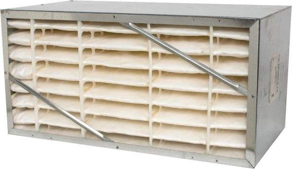 Value Collection - 12" Noml Height x 24" Noml Width x 12" Noml Depth, 65% Capture Efficiency, Rigid Box Air Filter - MERV 11, Synthetic Polypropylene, Integrated Corrosion-Resistant Steel Frame, 1,000 CFM - Americas Tooling